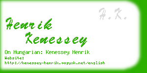 henrik kenessey business card